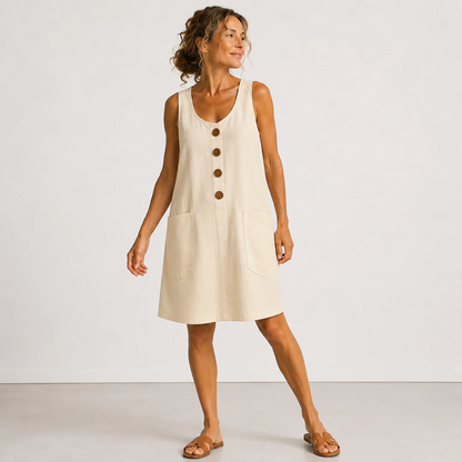 Maud | Vestido de algodón y lino