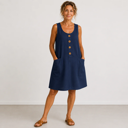 Maud | Vestido de algodón y lino