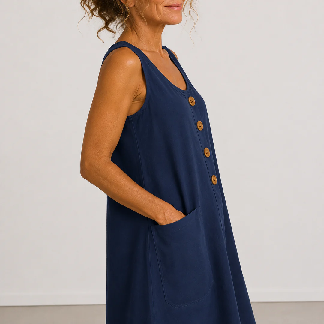 Maud | Vestido de algodón y lino