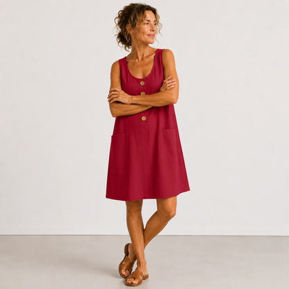 Maud | Vestido de algodón y lino
