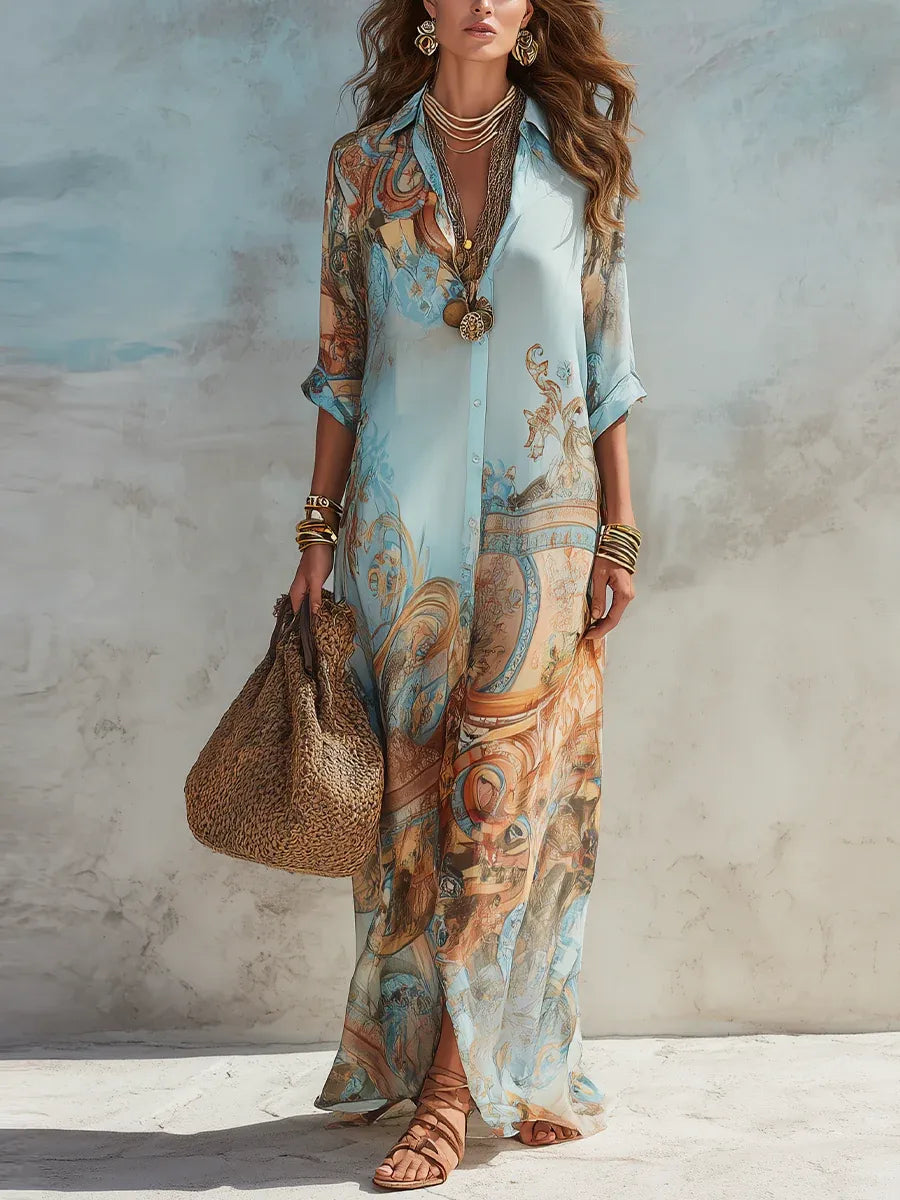 Lorna | Vestido tipo camisero Mediterráneo