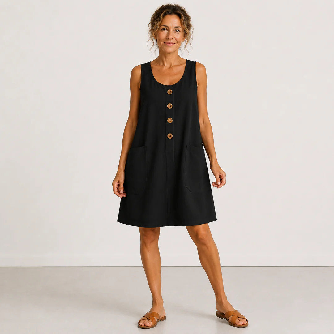 Maud | Vestido de algodón y lino