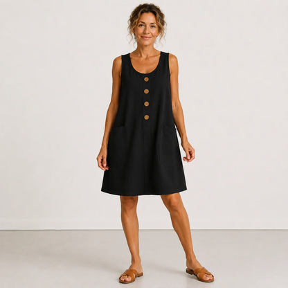 Maud | Vestido de algodón y lino