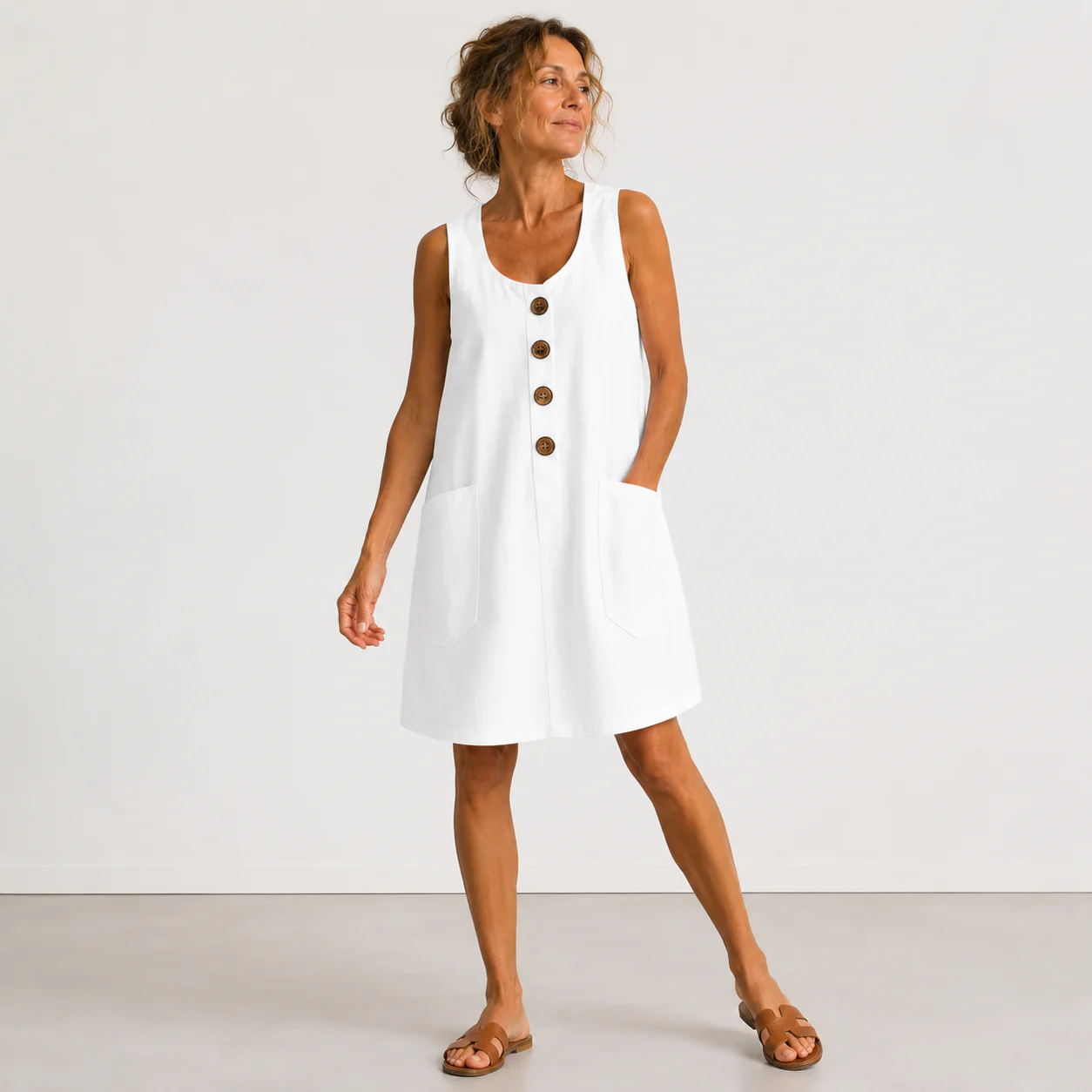 Maud | Vestido de algodón y lino