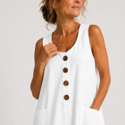 Maud | Vestido de algodón y lino